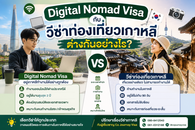 Digital Nomad Visa กับวีซ่าท่องเที่ยวเกาหลีต่างกันอย่างไร? Digital Nomad Visa กับวีซ่าท่องเที่ยวเกาหลีต่างกันอย่างไร?