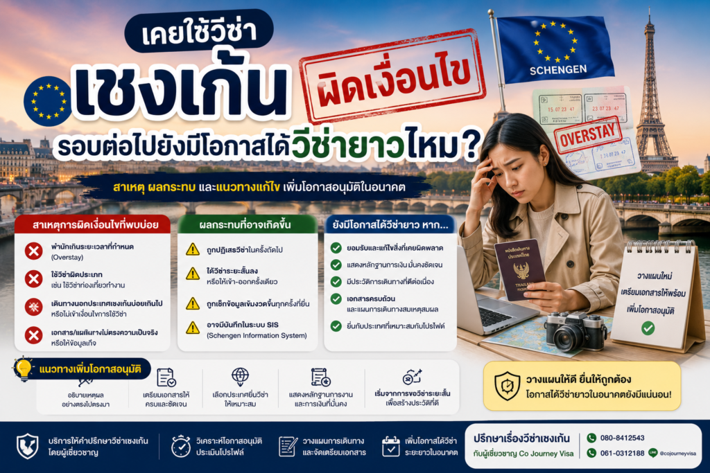 เคยใช้วีซ่าเชงเก้นผิดเงื่อนไข รอบต่อไปยังมีโอกาสได้วีซ่ายาวไหม