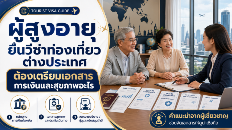 ผู้สูงอายุยื่นวีซ่าท่องเที่ยวต่างประเทศ ต้องเตรียมเอกสารการเงินและสุขภาพอะไร