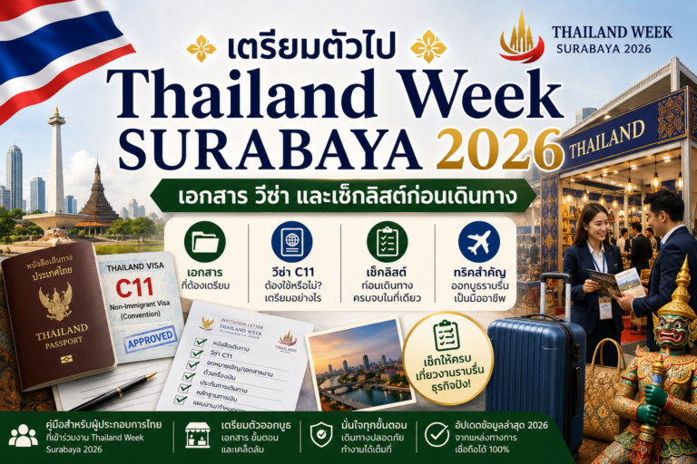 เตรียมตัวไป Thailand Week Surabaya 2026: เอกสาร วีซ่า และเช็กลิสต์ก่อนเดินทาง