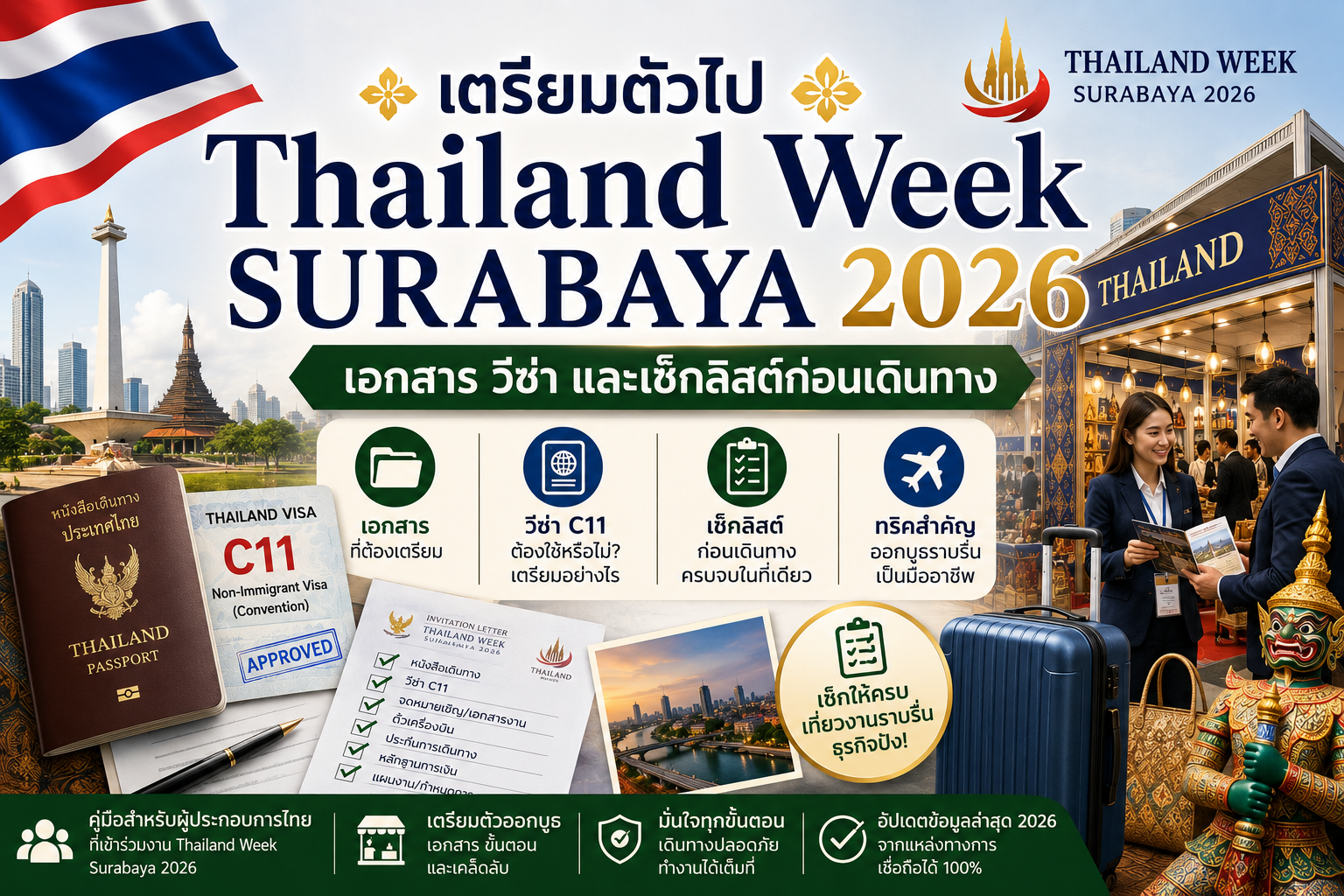 เตรียมตัวไป Thailand Week Surabaya 2026: เอกสาร วีซ่า และเช็กลิสต์ก่อนเดินทาง