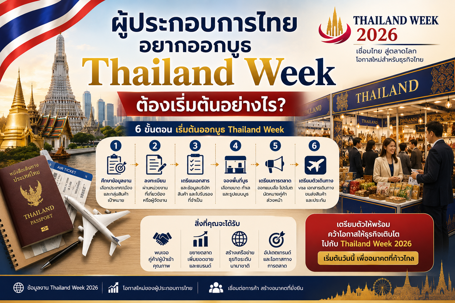 ผู้ประกอบการไทยอยากออกบูธ Thailand Week ต้องเริ่มต้นอย่างไร