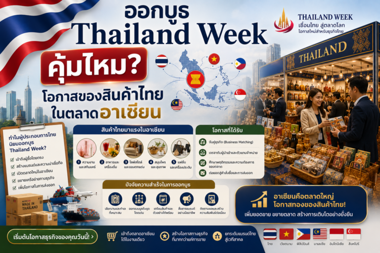 ออกบูธ Thailand Week คุ้มไหม? โอกาสของสินค้าไทยในตลาดอาเซียน ออกบูธ Thailand Week คุ้มไหม? โอกาสของสินค้าไทยในตลาดอาเซียน