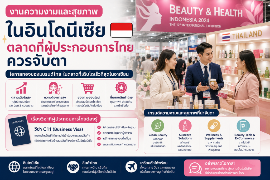 งานความงามและสุขภาพในอินโดนีเซีย ตลาดที่ผู้ประกอบการไทยควรจับตา