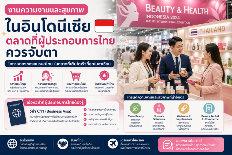 งานความงามและสุขภาพในอินโดนีเซีย ตลาดที่ผู้ประกอบการไทยควรจับตา