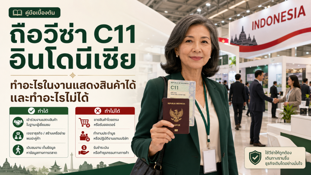 ถือวีซ่า C11 อินโดนีเซีย ทำอะไรในงานแสดงสินค้าได้และทำอะไรไม่ได้