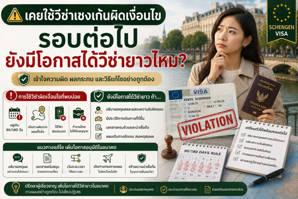 เคยใช้วีซ่าเชงเก้นผิดเงื่อนไข รอบต่อไปยังมีโอกาสได้วีซ่ายาวไหม