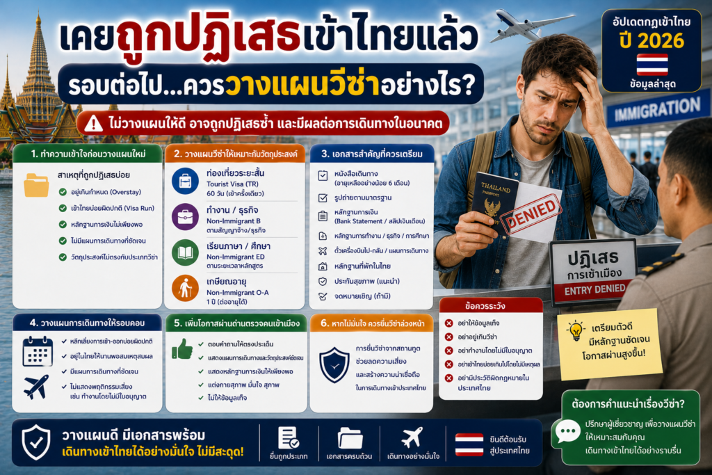 เคยถูกปฏิเสธเข้าไทยแล้ว รอบต่อไปควรวางแผนวีซ่าอย่างไร