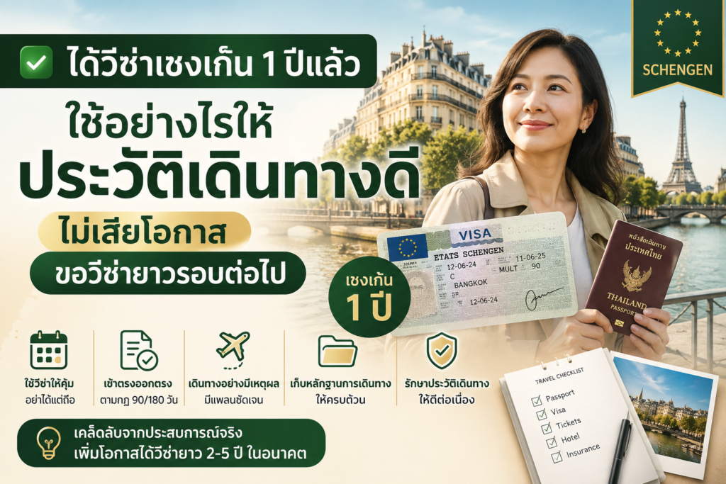 ได้วีซ่าเชงเก้น 1 ปีแล้ว ใช้อย่างไรให้ประวัติเดินทางดี ไม่เสียโอกาสขอวีซ่ายาวรอบต่อไป