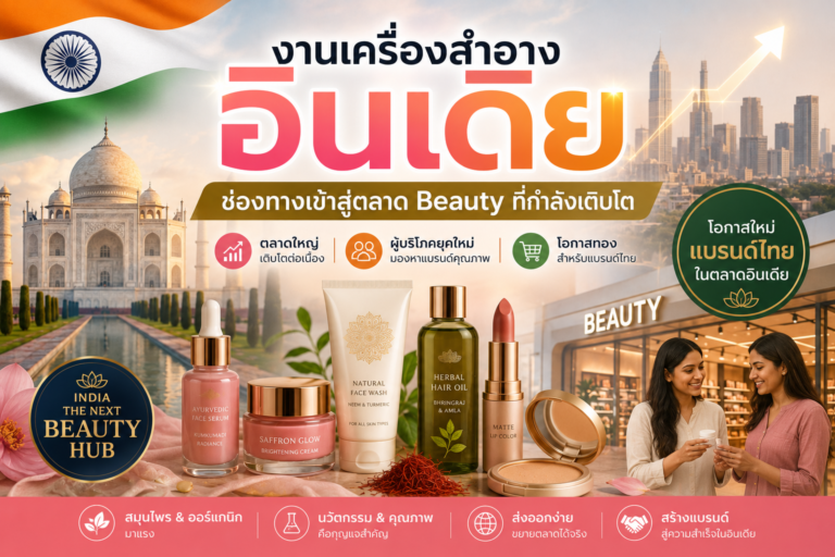 งานเครื่องสำอางอินเดีย ช่องทางเข้าสู่ตลาด Beauty ที่กำลังเติบโต