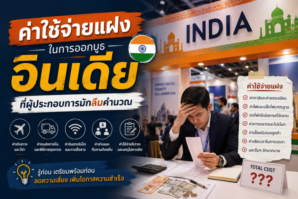 ค่าใช้จ่ายแฝงในการออกบูธอินเดียที่ผู้ประกอบการมักลืมคำนวณ