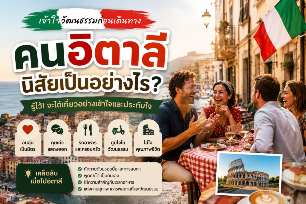คนอิตาลีนิสัยเป็นอย่างไร? เข้าใจวัฒนธรรมก่อนเดินทาง