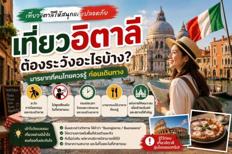 เที่ยวอิตาลี ต้องระวังอะไรบ้าง? มารยาทที่คนไทยควรรู้ เที่ยวอิตาลี ต้องระวังอะไรบ้าง? มารยาทที่คนไทยควรรู้