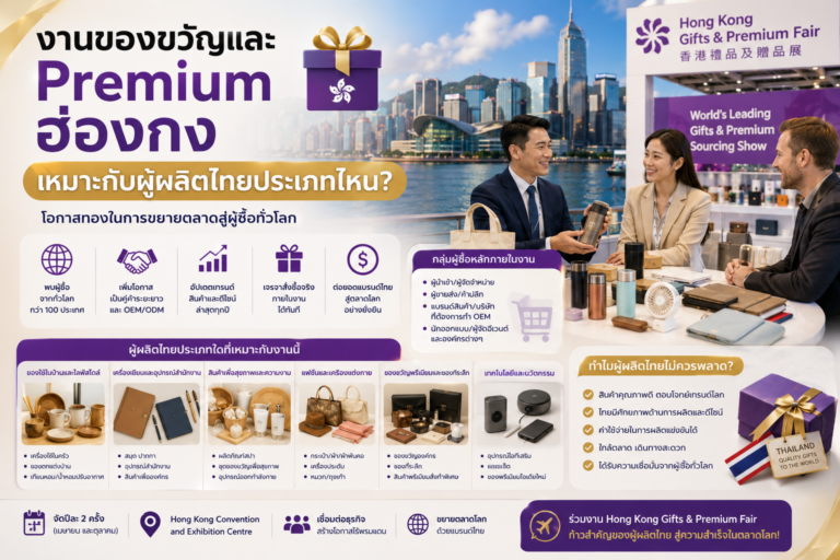 งานของขวัญและ Premium ฮ่องกง เหมาะกับผู้ผลิตไทยประเภทไหน