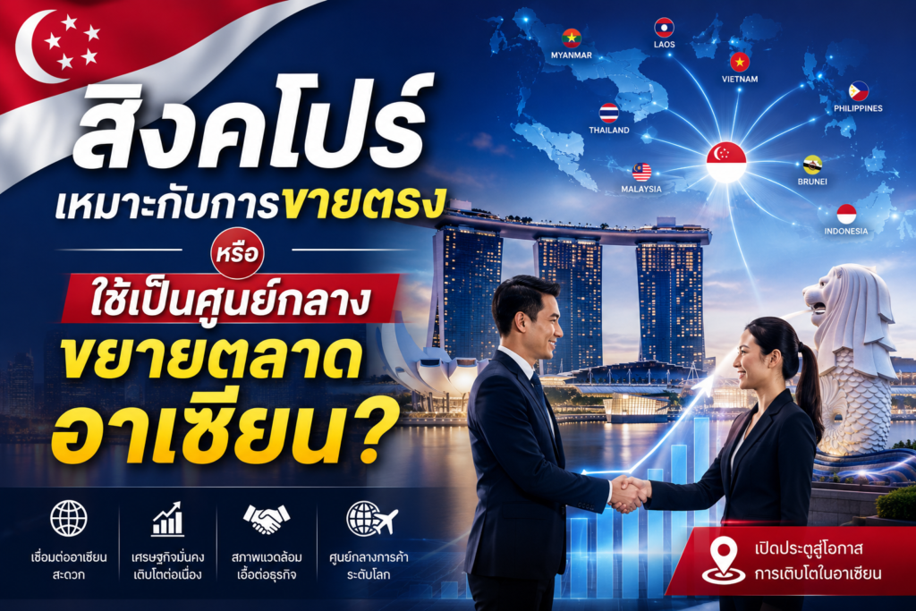 สิงคโปร์เหมาะกับการขายตรงหรือใช้เป็นศูนย์กลางขยายตลาดอาเซียน
