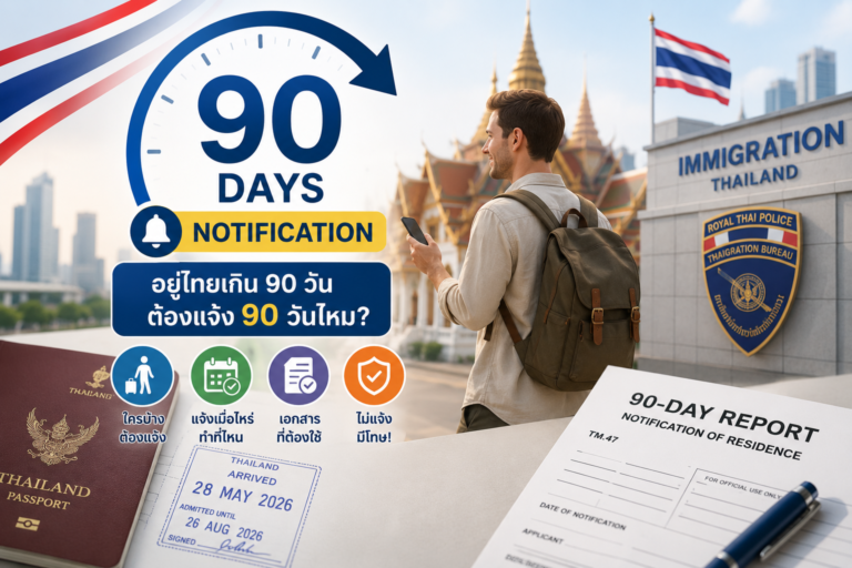 อยู่ไทยเกิน 90 วันต้องแจ้ง 90 วันไหม ต่างชาติประเภทไหนต้องทำ