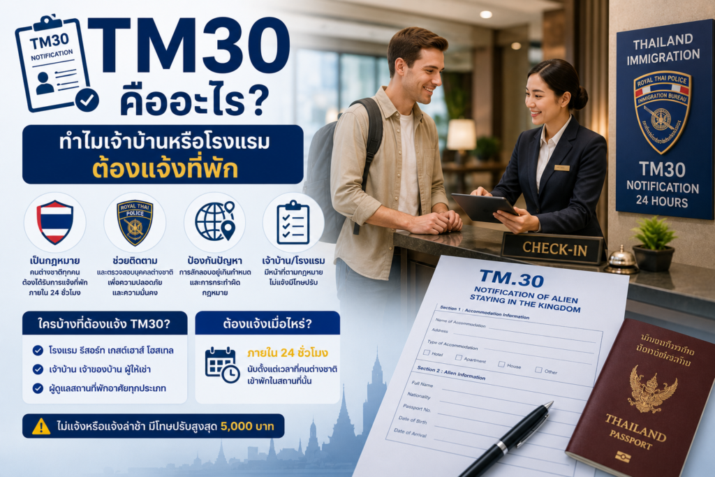 TM30 คืออะไร ทำไมต่างชาติเข้าไทยแล้วเจ้าบ้านหรือโรงแรมต้องแจ้งที่พัก