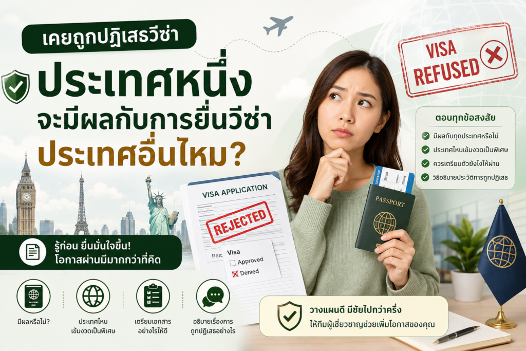 เคยถูกปฏิเสธวีซ่าประเทศหนึ่ง จะมีผลกับการยื่นวีซ่าประเทศอื่นไหม