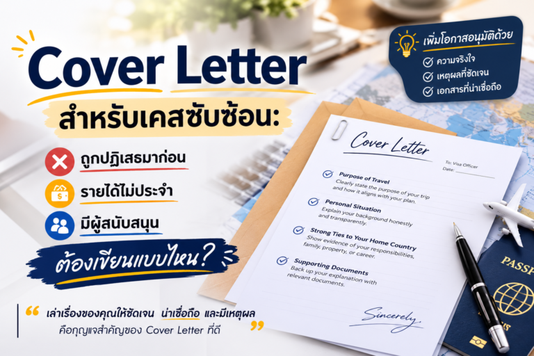 Cover Letter สำหรับเคสซับซ้อน: ถูกปฏิเสธมาก่อน รายได้ไม่ประจำ หรือมีผู้สนับสนุน ต้องเขียนแบบไหน Cover Letter สำหรับเคสซับซ้อน: ถูกปฏิเสธมาก่อน รายได้ไม่ประจำ หรือมีผู้สนับสนุน ต้องเขียนแบบไหน