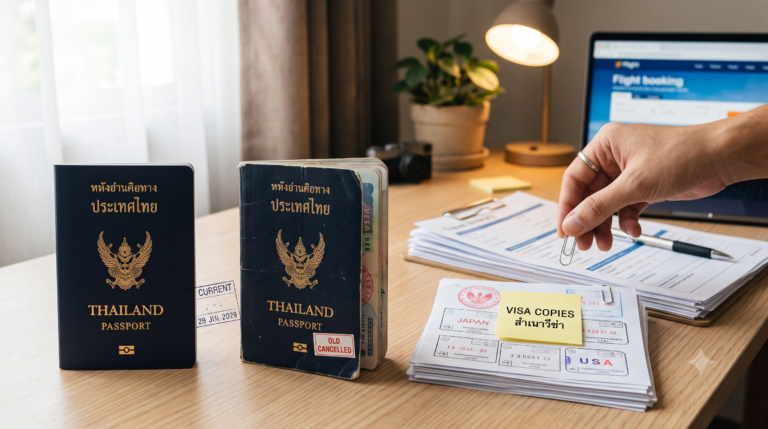 หนังสือเดินทางเล่มใหม่แต่ประวัติวีซ่าอยู่เล่มเก่า ต้องแนบอะไรตอนยื่นวีซ่า หนังสือเดินทางเล่มใหม่แต่ประวัติวีซ่าอยู่เล่มเก่า ต้องแนบอะไรตอนยื่นวีซ่า