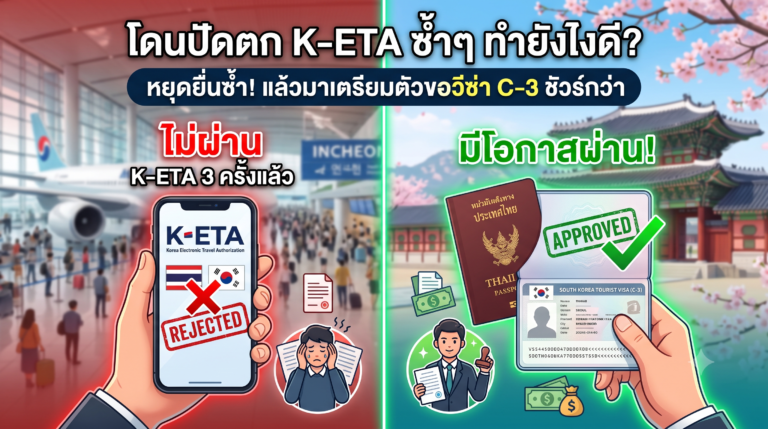 เคยไม่ผ่าน K-ETA หลายครั้ง ควรหยุดยื่นซ้ำแล้วขอวีซ่า C-3 หรือไม่