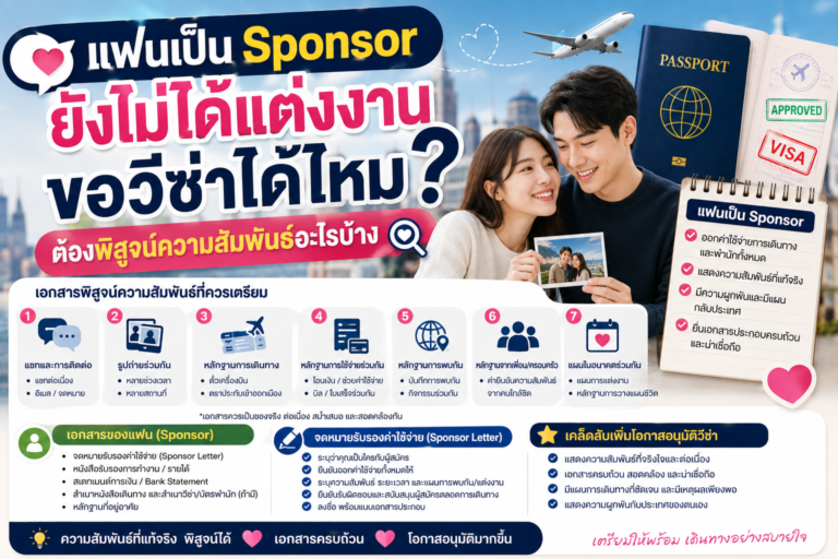 แฟนเป็น Sponsor แต่ยังไม่ได้แต่งงาน ต้องพิสูจน์ความสัมพันธ์อะไรบ้าง