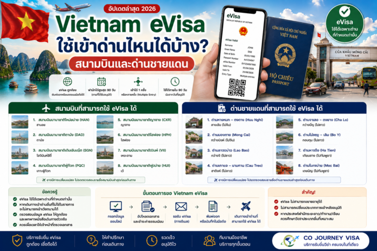 Vietnam eVisa ใช้เข้าด่านไหนได้บ้าง? สนามบินและด่านชายแดน