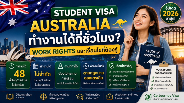 Student Visa Australia ทำงานได้กี่ชั่วโมง? Work Rights และเงื่อนไขที่ต้องรู้