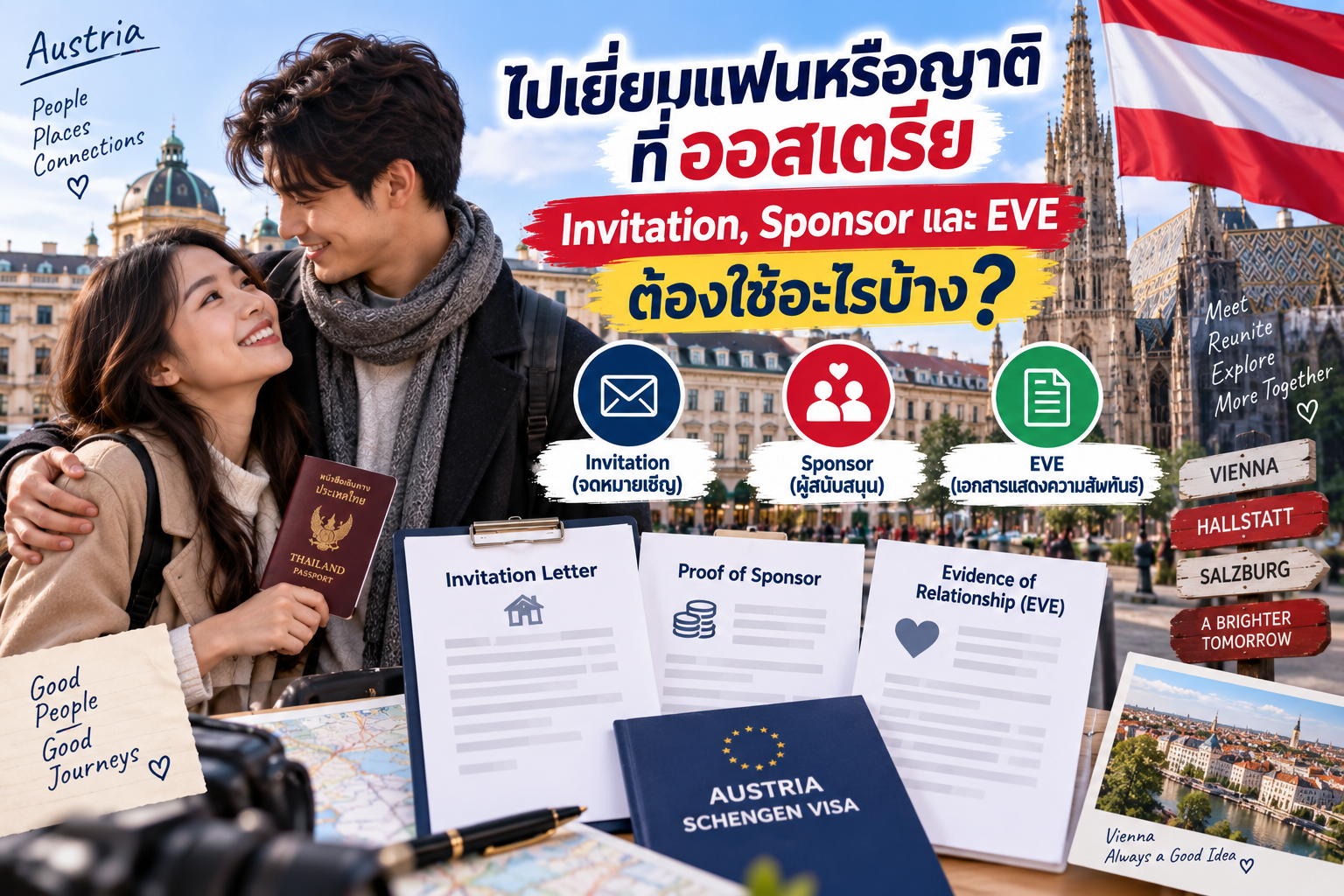 ไปเยี่ยมแฟนหรือญาติที่ออสเตรีย: Invitation, Sponsor และ EVE ต้องใช้อะไรบ้าง