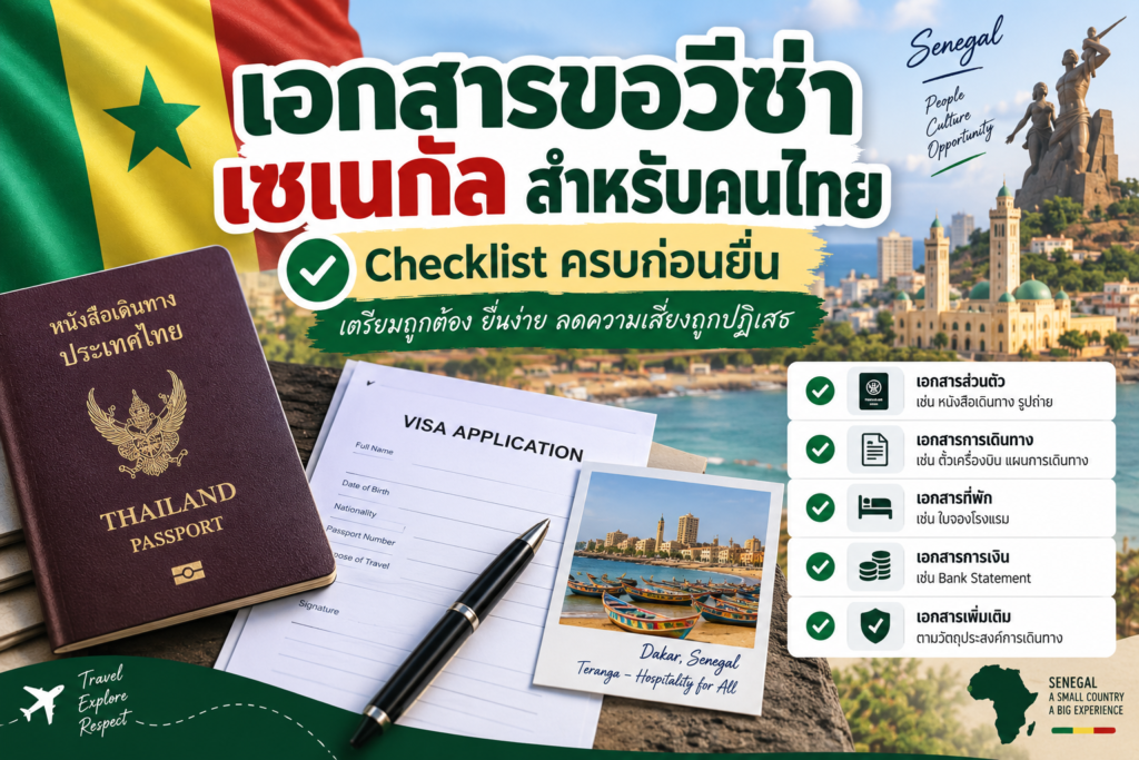 เอกสารขอวีซ่าเซเนกัลสำหรับคนไทย: Checklist ครบก่อนยื่น