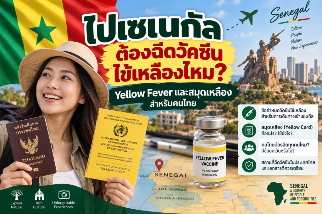 ไปเซเนกัลต้องฉีดวัคซีนไข้เหลืองไหม? Yellow Fever และสมุดเหลืองสำหรับคนไทย