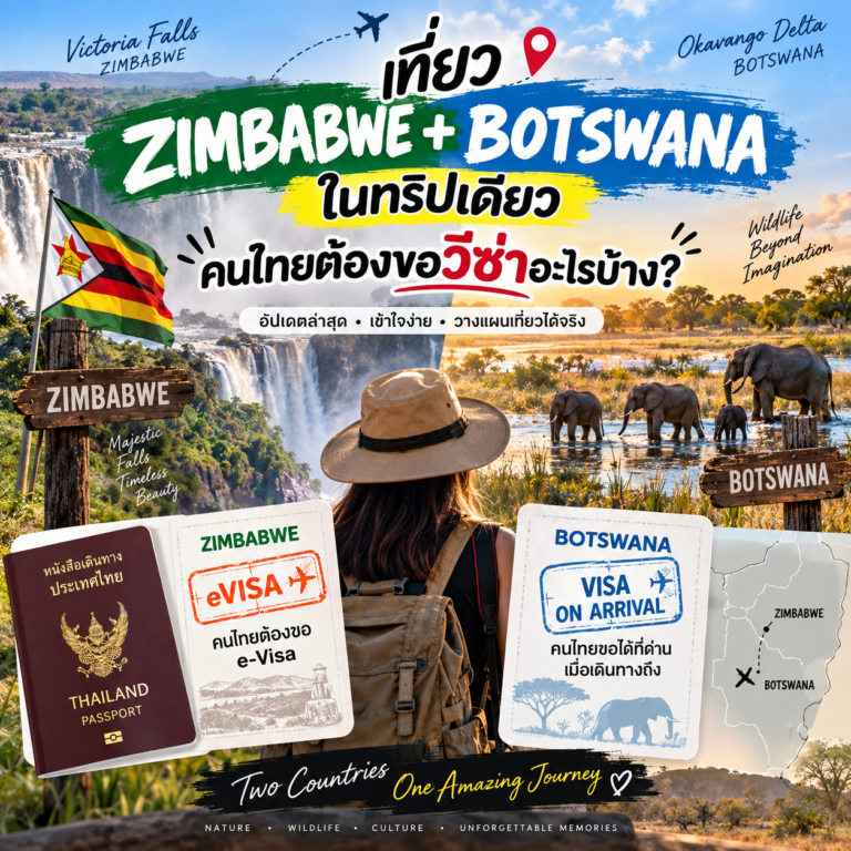 เที่ยว Zimbabwe + Botswana ในทริปเดียว คนไทยต้องขอวีซ่าอะไรบ้าง