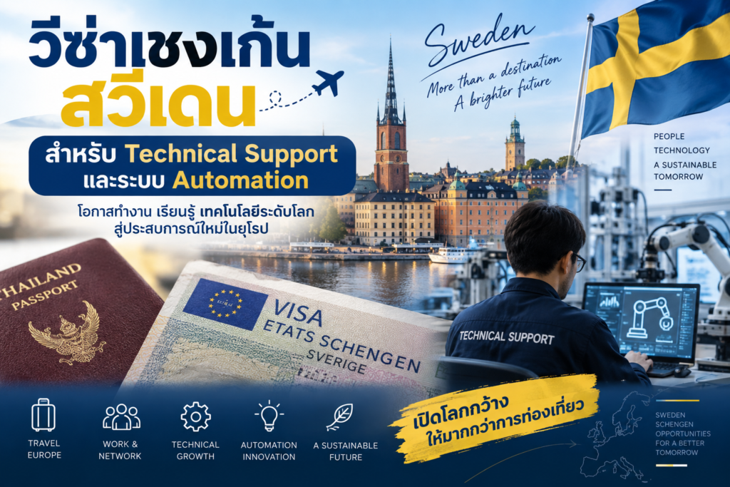 วีซ่าเชงเก้นสวีเดนสำหรับ Technical Support และระบบ Automation