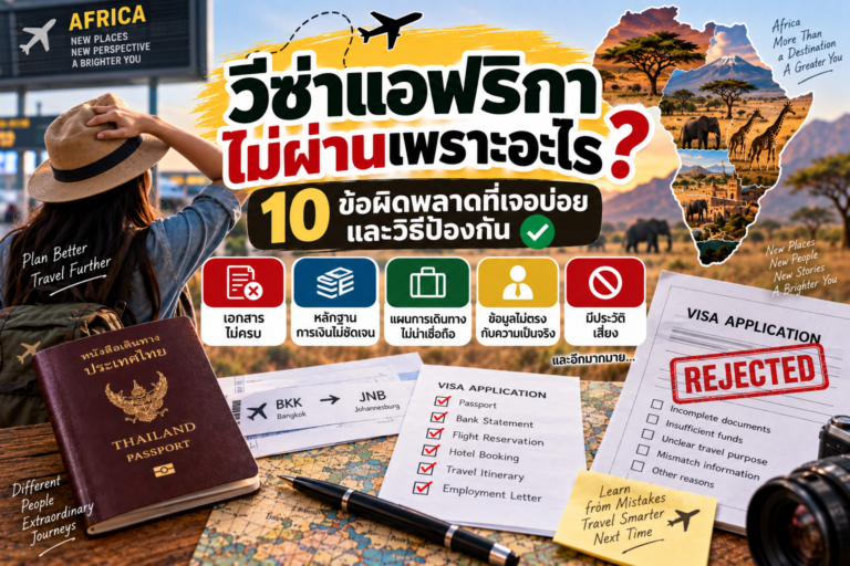 วีซ่าแอฟริกาไม่ผ่านเพราะอะไร? 10 ข้อผิดพลาดที่เจอบ่อยและวิธีป้องกัน