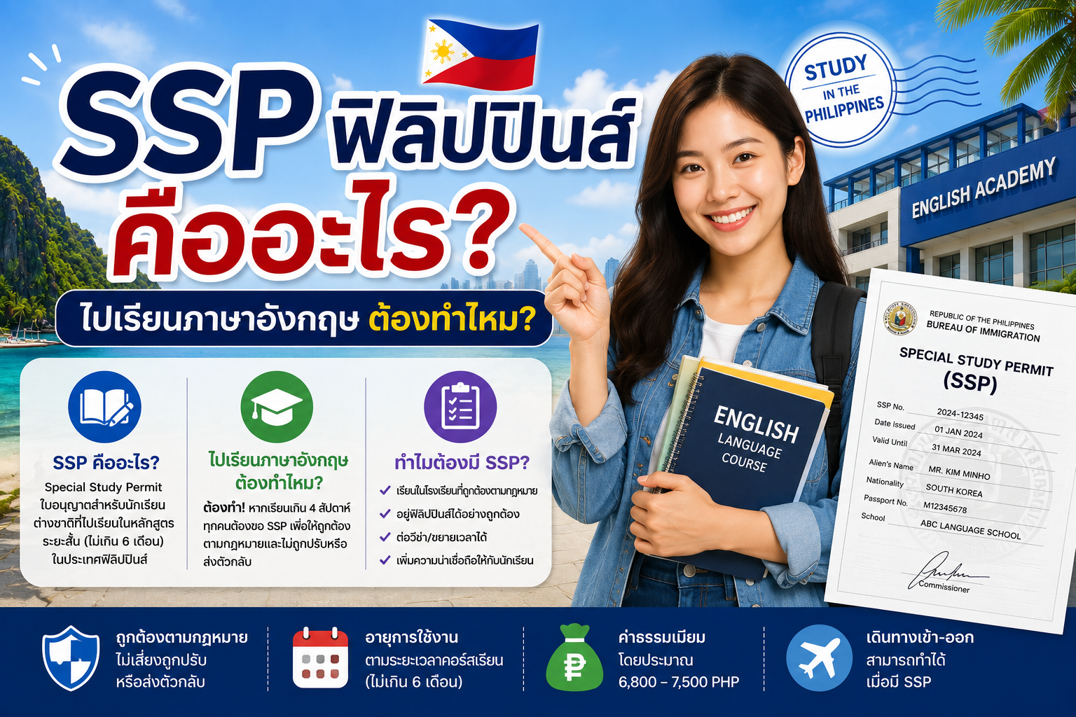 SSP ฟิลิปปินส์คืออะไร? ไปเรียนภาษาอังกฤษต้องทำไหม