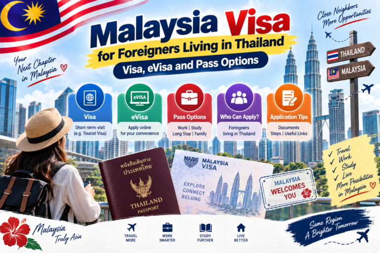 Malaysia Visa for Foreigners Living in Thailand: Visa, eVisa and Pass Options