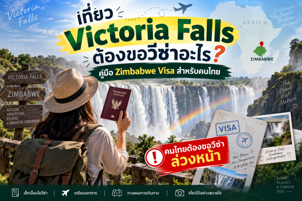 เที่ยว Victoria Falls ต้องขอวีซ่าอะไร? คู่มือ Zimbabwe Visa สำหรับคนไทย