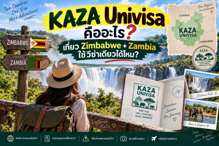 KAZA Univisa คืออะไร? เที่ยว Zimbabwe + Zambia ใช้วีซ่าเดียวได้ไหม