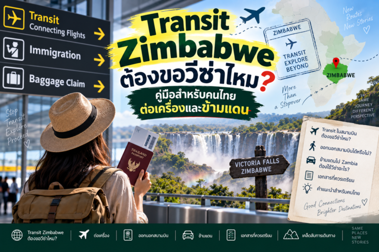 Transit Zimbabwe ต้องขอวีซ่าไหม? คู่มือสำหรับคนไทยต่อเครื่องและข้ามแดน