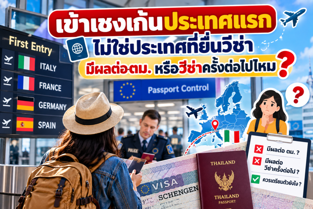 เข้าเชงเก้นประเทศแรกไม่ใช่ประเทศที่ยื่น มีผลต่อ ตม. หรือวีซ่าครั้งต่อไปไหม