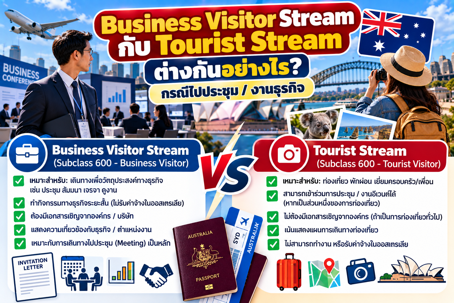 Business Visitor Stream กับ Tourist Stream ต่างกันอย่างไรสำหรับคนไปประชุม