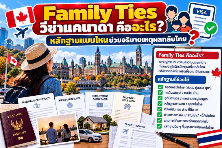Family Ties วีซ่าแคนาดาคืออะไร? หลักฐานแบบไหนช่วยอธิบายเหตุผลกลับไทย