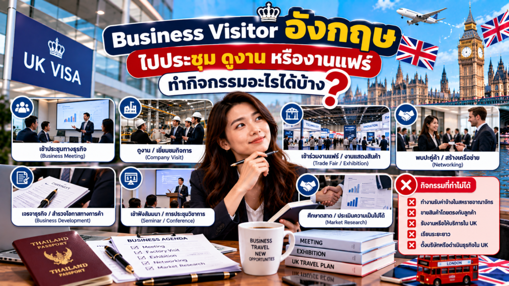 Business Visitor อังกฤษ: ไปประชุม ดูงาน หรืองานแฟร์ ทำกิจกรรมอะไรได้บ้าง