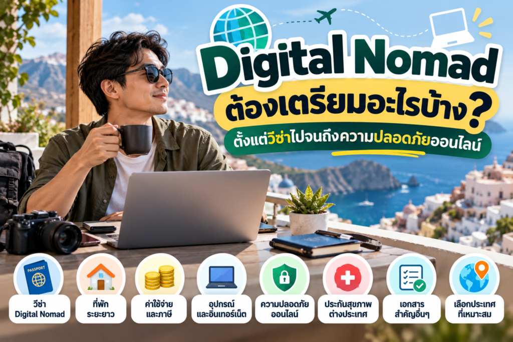Digital Nomad ต้องเตรียมอะไรบ้าง? ตั้งแต่วีซ่าไปจนถึงความปลอดภัยออนไลน์
