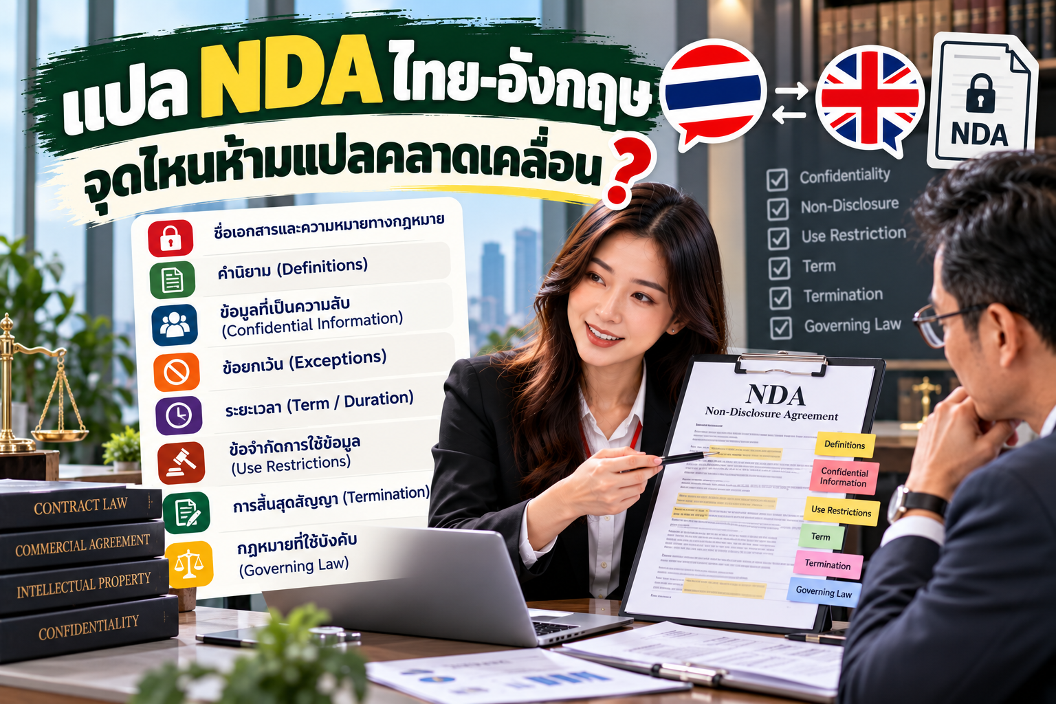 แปล NDA ไทย–อังกฤษ จุดไหนห้ามแปลคลาดเคลื่อน
