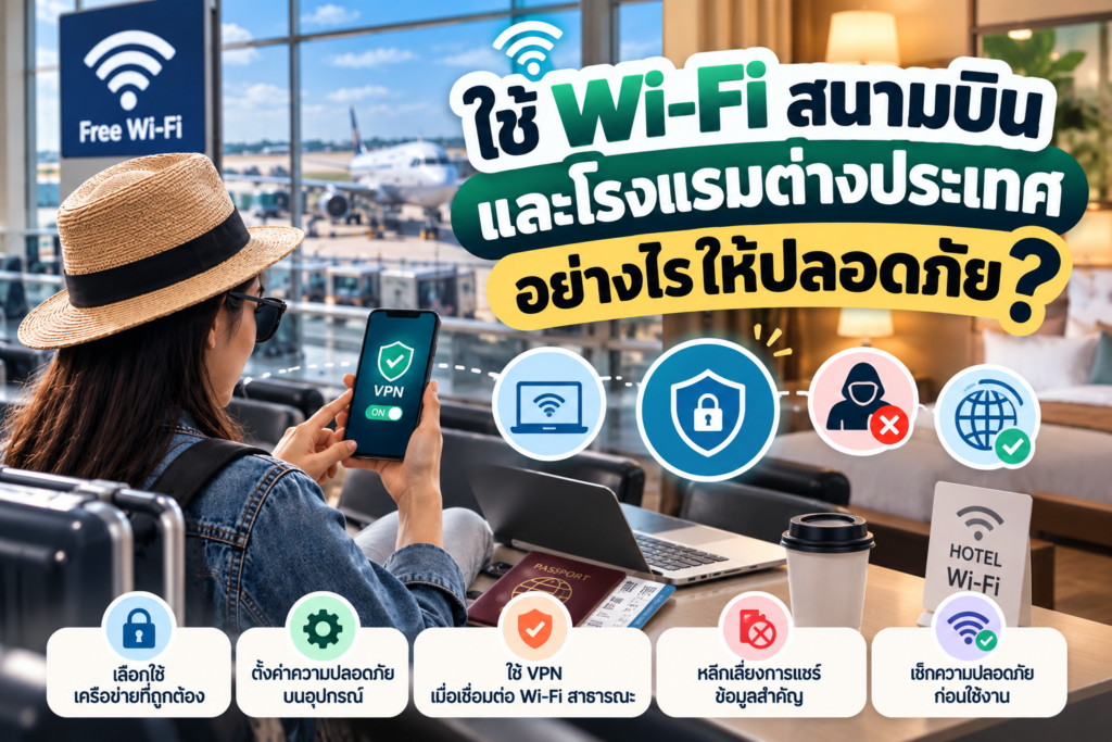 ใช้ Wi-Fi สนามบินและโรงแรมต่างประเทศอย่างไรให้ปลอดภัย?