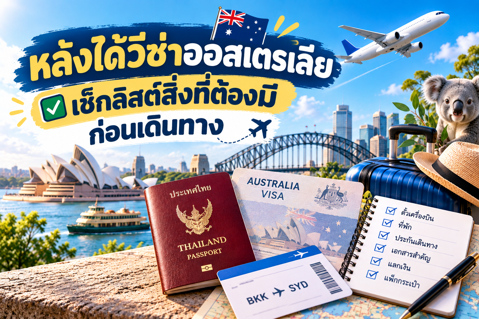 หลังได้วีซ่าออสเตรเลีย เช็กลิสต์สิ่งที่ต้องมีก่อนเดินทาง
