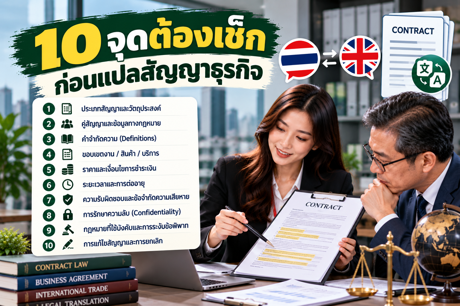 10 จุดต้องเช็กก่อนแปลสัญญาธุรกิจ