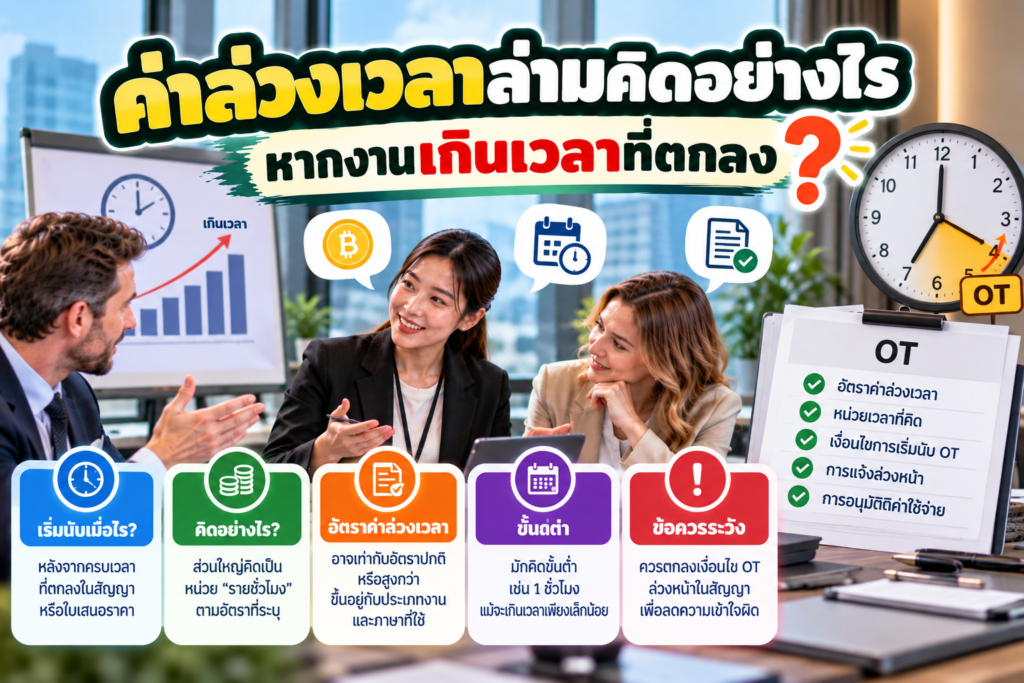 ค่าล่วงเวลาล่ามคิดอย่างไร หากงานเกินเวลาที่ตกลง