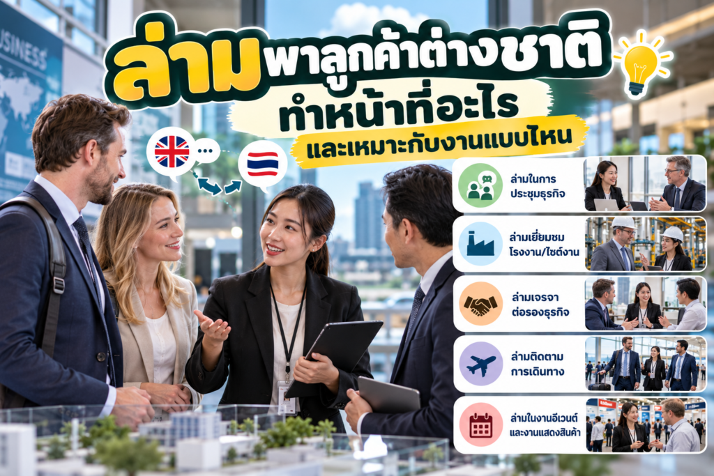 ล่ามพาลูกค้าต่างชาติทำหน้าที่อะไร และเหมาะกับงานแบบไหน